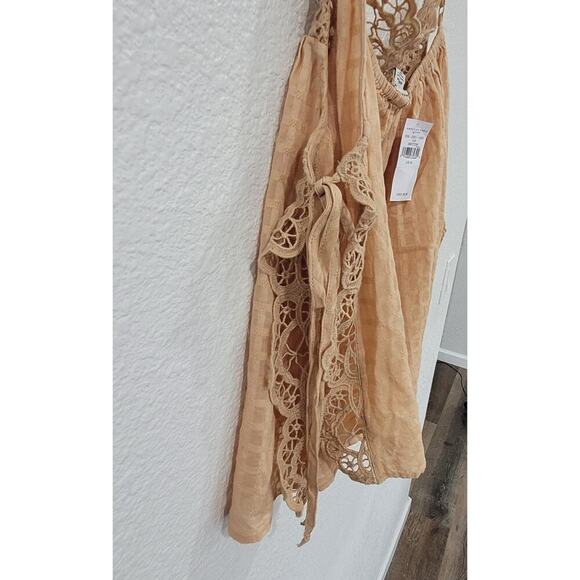 American Eagle Women's Brown Tank Top with Open Tie Sides size Medium #13 - Picture 4 of 5